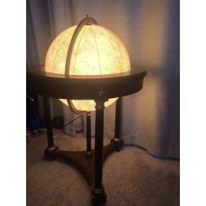 Heirloom Illuminated World Globe Replogle 16" Star Floor Stand Early 1960s   142878075934